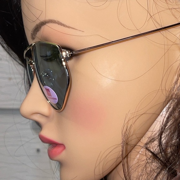 JUICY COUTURE Zillion Sunglasses In Shiny Gold Blue Lenses